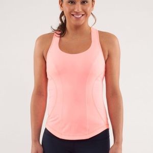 Lululemon pink bleached coral cardio kick tank 4